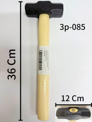1 פטיש ראש פלדה שחור מתומן 1.5 ק"ג ידית עץ