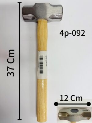 1 פטיש ראש פלדה מתומן 2 ק"ג ידית עץ