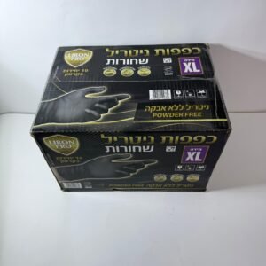 כפפות שחורות ניטרילי אחיזה משופרת