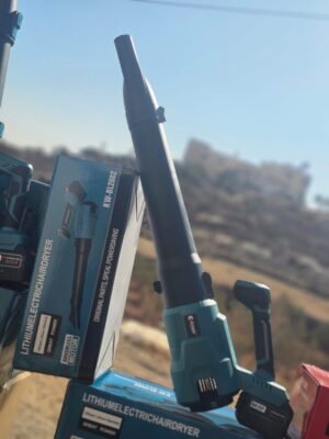 מפוח ענק עם שתי סוללות ומטען  (תואם מקיטה)