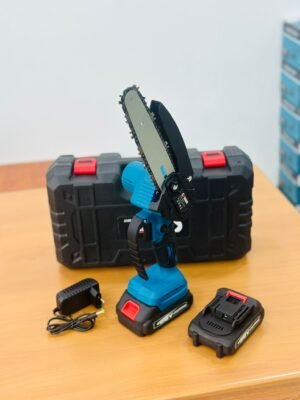 משור שרשרת 6" נטען שתי סוללות ומטען (תואם מקיטה)