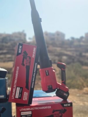 מפוח ענק עם שתי סוללות ומטען  (תואם מקיטה)